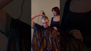 Husband with cancer gets big surprise from wife while shaving his head ️️