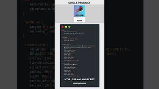 Single Product HTML CSS dan JAVASCRIPT #coding #javascript #htmltutorial