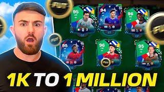 EASIEST way to go from 1k To 1 MILLION coins in EAFC 24! (How To Make 1 MILL EASY in FC 24) *GUIDE*