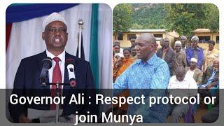 Respect Protocol or join Munya outside, This is not uhuru Administration Kello told .