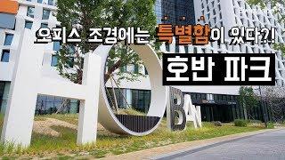 [전지적 드론 시점] 직원과 방문객을 모두 배려한 자연 친화적인 오피스 조경공간 호반 파크 | 삼성물산 리조트부문