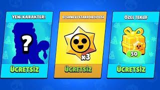 SON DAKİKA HERKESE ÜCRETSİZ KARAKTER | KOSTÜM | EFSANEVİ STARR HEDİYESİ Brawl Stars