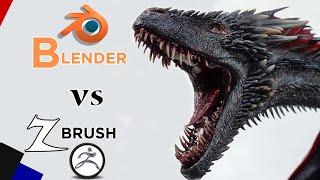 Blender vs Zbrush sculpting. Which is better? 2023.  Pt1