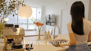 Summer Morning Routine️ New espresso machine, Hair care | Slow Morning｜DeLonghi La Specialista