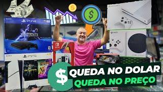 PS5 E XBOX SERIES X MAIS BARATO - DOLAR CAIU E O PREÇO TAMBÉM.