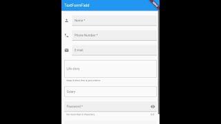 Flutter Tutorial - TextFormField