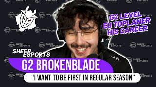 G2 BrokenBlade : Eastern Toplaner vs EU; his career; G2 level and more.