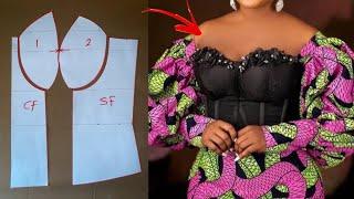 CORSET: How to draft corset that does not expose the breast || beginners guide