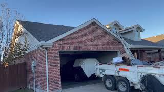 Hail and wind damage to roof/New roof installation in Texas