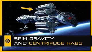 Spin Gravity and Centrifuge Habs in Sci-Fi