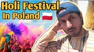 Holi Festival (colours day) in Poland  || Foreigner Celebrating Holi Festival || @hussainchauhan