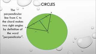 Circles (part 5)  Perpendicular Chord Bisector