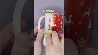 How to Remove Sublimation Ink from Mugs / Sublimation Hacks #shorts