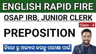 PREPOSITION || 45 Practice MCQ || ODISHA POLICE JUNIOR CLERK OSAP IRB || By Sunil Sir