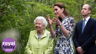 The Queen visits the Duchess of Cambridge’s garden at the Chelsea Flower Show