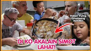 ITALIAN FAMILY FIRST TIME TRYING  ADOBONG  MANOK SA GATA | PINOY FOODS