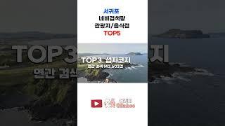 [1분여행] 사람들은 어딜 많이 갈까?서귀포 네비 검색 순위 TOP5 공개️