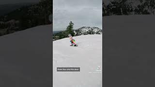 Best song to sing while riding #lol #snowboarding #kidsfun #parenting #funnyvideos #cuteness