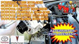 Solara Camry Highlander Alternator Replacement