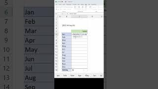 Use INDIRECT in Excel to reference worksheets #shorts #excel #work