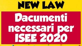 ISEE 2020 new law | Dacumenti necessari per ISEE 2020