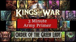 Kings of War 3 minute army primer - The Order of the Green Lady