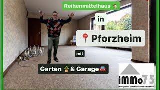  Geräumiges und lichtdurchflutetes Reihenmittelhaus mit Garten , Garage   in Pforzheim-Sonnenhof