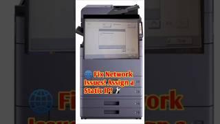 Fix Network Issues! Assign a Static IP! #shorts #repair #printer