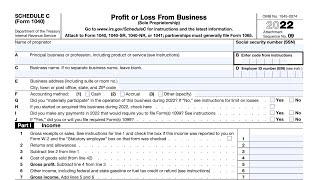 IRS Schedule C Walkthrough (Profit or Loss from Business)