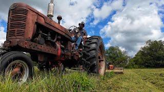 Is ANYTHING More Relaxing? 1948 Farmall M - 10' Flexwing Rotary Mower