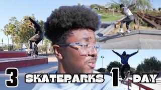 HOW WELL CAN WE SKATE 3 PARKS IN 1 DAY?!