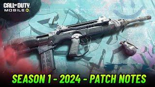 Season 1 - 2024 New Weapon Balances COD Mobile - S1 Nerfs & Buffs Guns CODM