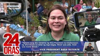 VP Sara Duterte sa pagtalaga sa sarili na "designated survivor" - 'Di 'yun joke... | 24 Oras
