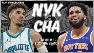 New York Knicks vs Charlotte Hornets Full Game Highlights | Dec 5 | 2025 NBA Season