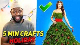 REACTING TO 5 MINUTE CRAFTS HOLIDAY HACKS