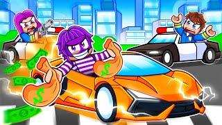 CRIMINAL SPEEDRUNNER vs POLICE OFFICER HUNTERS In DRIVING EMPIRE!