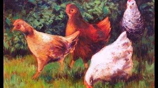 Chickens - oil painting demonstration by Alessandro Giambra