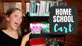 Small Space HOMESCHOOL ORGANIZATION | Our Homeschool Cart