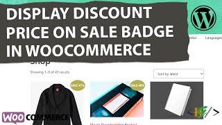 How to Display Discount Price in Percentage on the Sale Badge for WooCommerce Products in WordPress