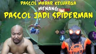 MENANG, PASCOL JADI SPIDERMAN, Mabar Keluarga Cemara #mobilelegends #pascoltopglobalmiya #nagahitam