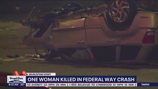 Police investigate deadly rollover crash in Federal Way, 1 recovering in the hospital | FOX 13