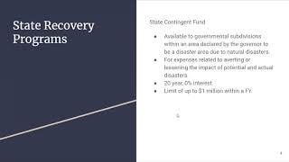 Disaster Recovery: Outcomes Controlled by Local Input