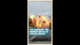 The Dashcam: The moment missiles struck Dnipro