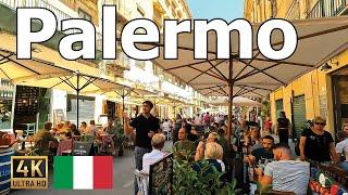 Palermo, Sicily 4K Walking Tour - Amazing Street Culture 