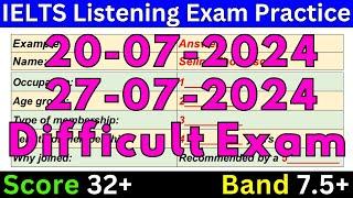 Very Hard 20 July, 27 July 2024 IELTS Listening Test 2024 With Answers  IELTS PREDICTION  BC & IDP