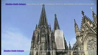 Cologne Cathedral - Scaffolders climbing training on the nord-tower