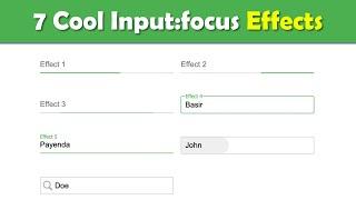 7 Cool Input Animations with HTML & CSS | Project 33/100
