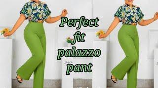 How to cut a palazzo pant with side zipper/ Best fit palazzo/Nelostitches