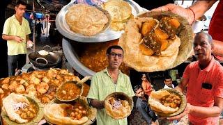 Cheapest Kolkata Breakfast | Naan Puri & Aloo Dum ONLY ₹20 | Indian Street Food