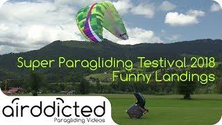 Funny Landing Fail / Win Compilation Paragliding Testival 2018 Kössen outtakes bloopers [4k]